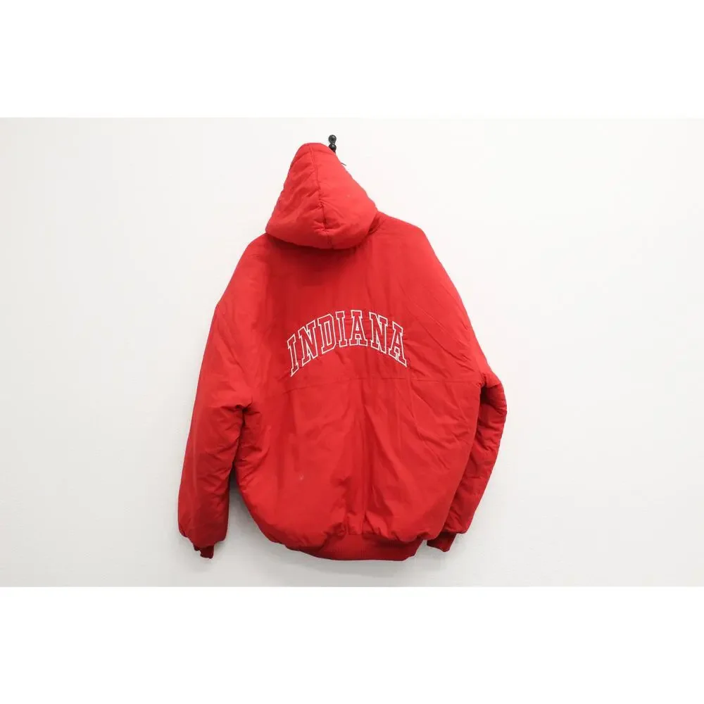 Vintage Indiana University Hoosiers Hooded Jacket Coat XXL 2X